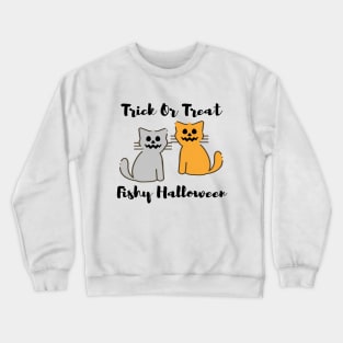 Trick or Treat Fishy Halloween Cats Crewneck Sweatshirt